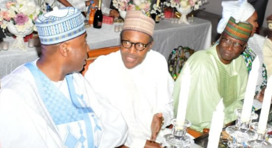 Buhari, Saraki, Tinubu At The Wedding Of Boss Mustapha’s Daughter