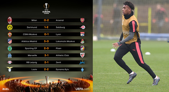 Europa League: Iwobi Benched As Arsenal Stun Milan, Musa’s CSKA Moscow Lose